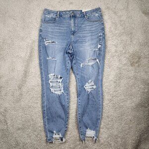 American Eagle Next Level Stretch Jeans Medium Wash Size 18 34 Stretch NEW Tags